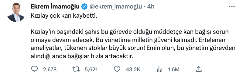 ekrem imamoglu ndan kizilay hakkinda carpici aciklama